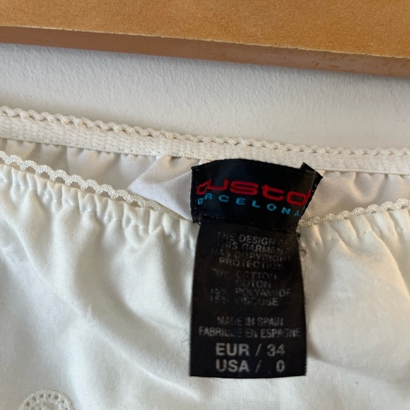 CUSTO Barcelona Eyelet Multicolored Stitching Skirt - Picture 7 of 15